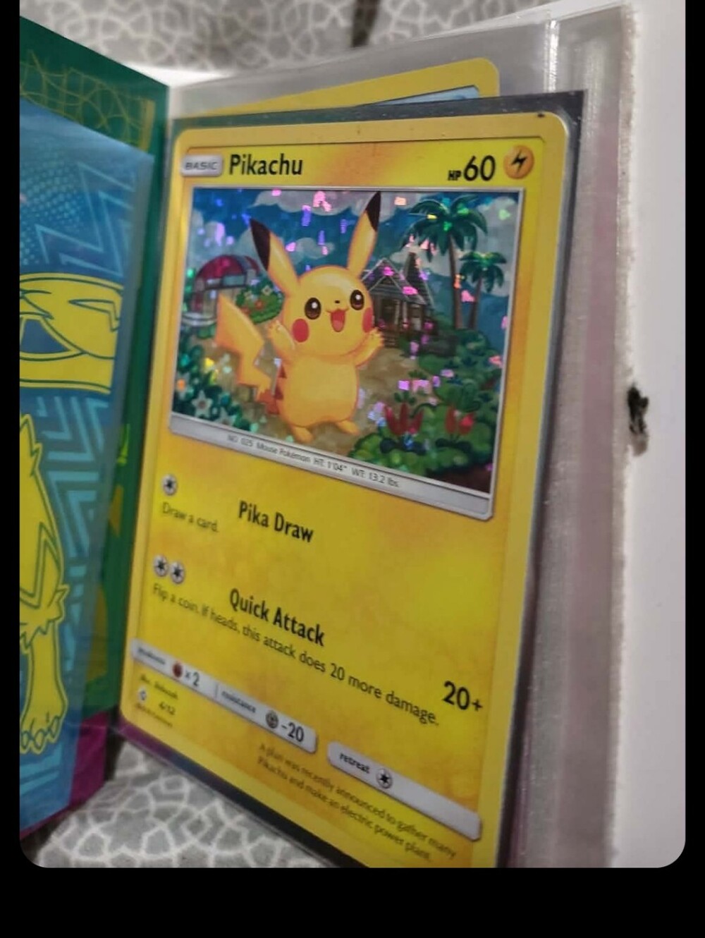 Pokemon Pikachu Yellow Holo Trading Card